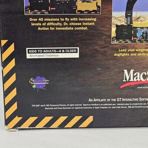 Top Gun Fire at Will Video Game, Original Box, Macintosh 1997 - Picture 5 of 8